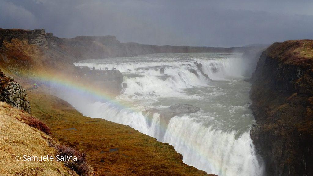 La spettacolare cascata di Gullfoss, nel circolo d'oro d'Islanda.