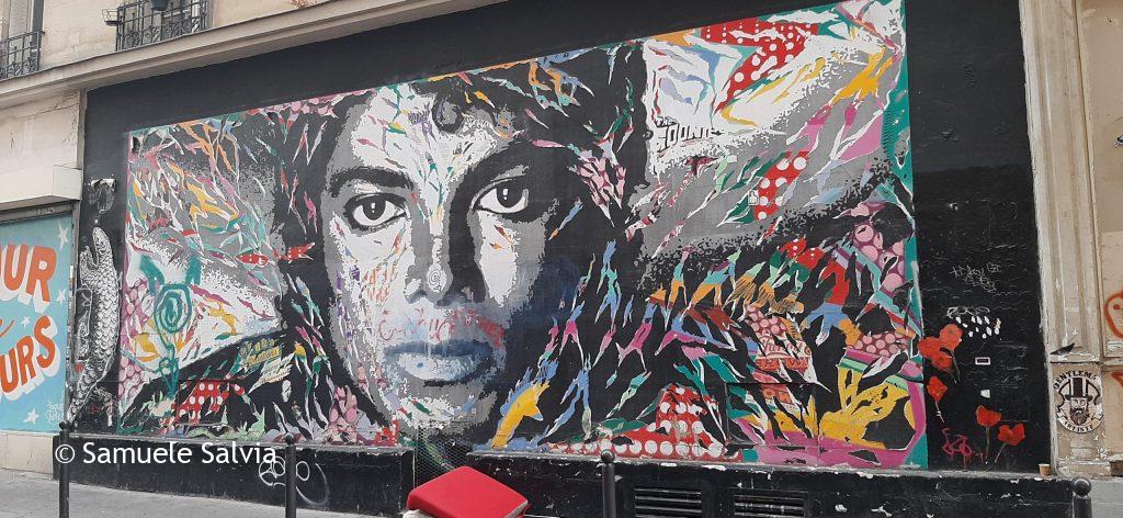 Il bellissimo murales di Michael Jackson, nel quartiere di Montmatre.