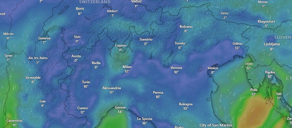 Windy è un portale che ti mostra la situazione attuale del vento e il suo andamento.