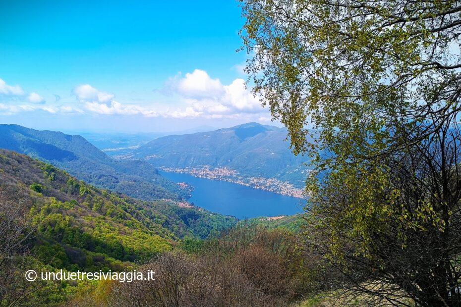 Trekking Como;Il Lago di Como visto dal versante occidentale del Monte Palanzone.