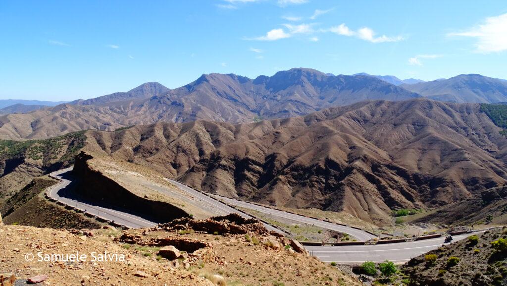 Le montagne dell'Alto Atlante dal Col du Tichka, il passo più alto del Marocco.